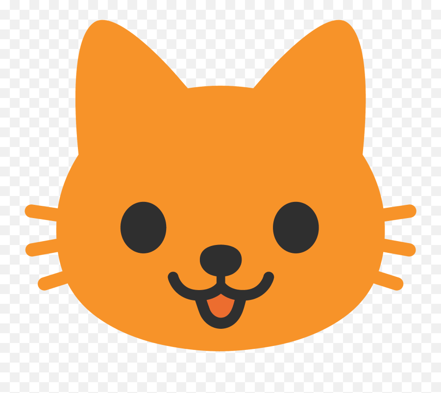 Cat Face Emoji Png High - Android Cat Emoji,Cat Face Png