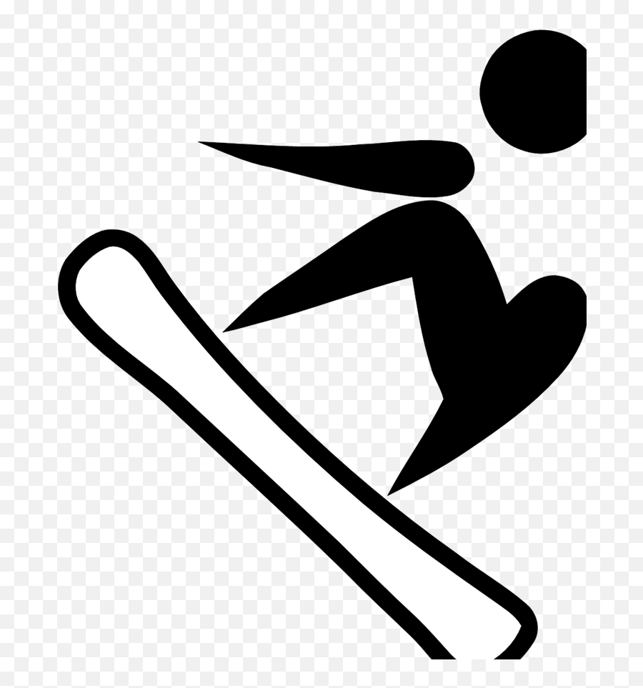 Olympic Sports Snowboarding Pictogram Svg Vector Olympic - Olympics Stick Figure Png Transparent Emoji,Snowboarders Clipart