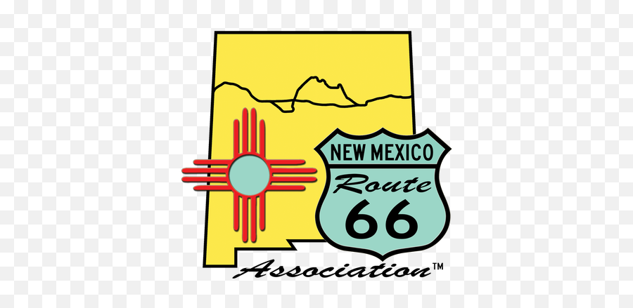 Nm Route 66 Association - Logo New Mexico Zia Symbol Emoji,Route 66 Logo