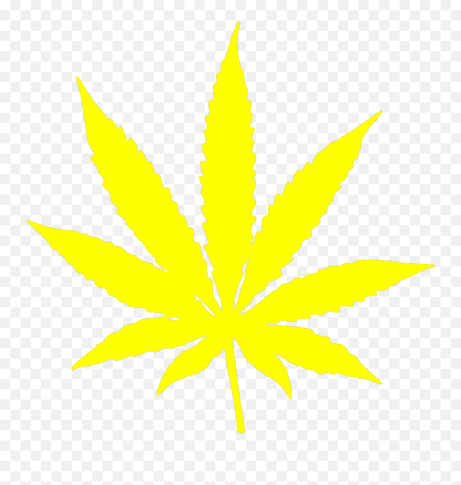 Weed Symbol Png Download Free Clip Art - Yellow Weed Leaf Black Background Emoji,Weed Logo