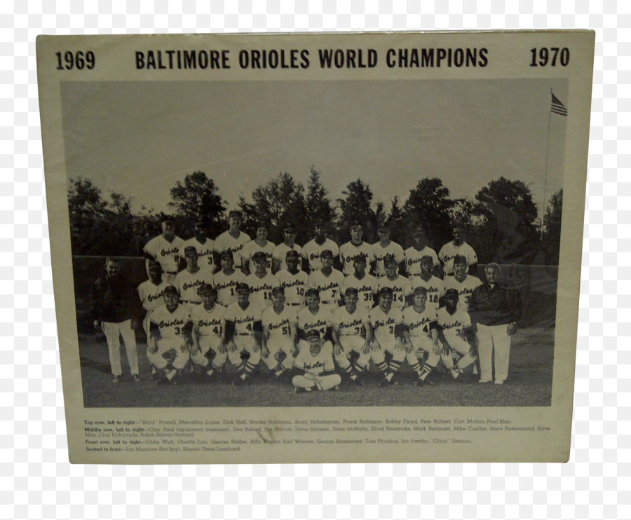 Baltimore Orioles World Champions 1969 - 1970 Baseball Poster Emoji,Baltimore Orioles Logo History