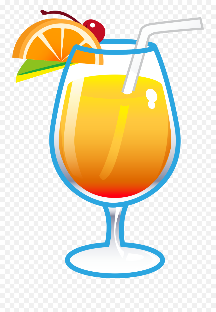 Tropical Drink Emoji Clipart - Drinks Clipart Png,Drink Clipart