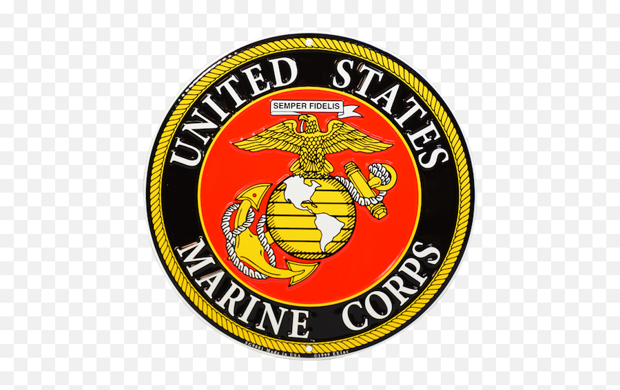 United States Marine Corps Round Sign - Transparent Marine Corps Seal Emoji,Usmc Logo