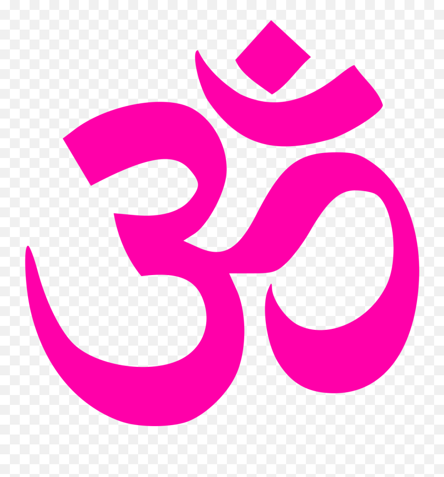 Fileaum Om Pinksvg - Wikimedia Commons Sanskrit Aum Emoji,Pink Png