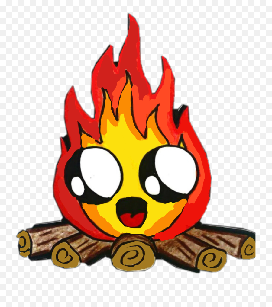 Bonfire Clipart Bon - Red Orange And Yellow Drawings Emoji,Bonfire Clipart