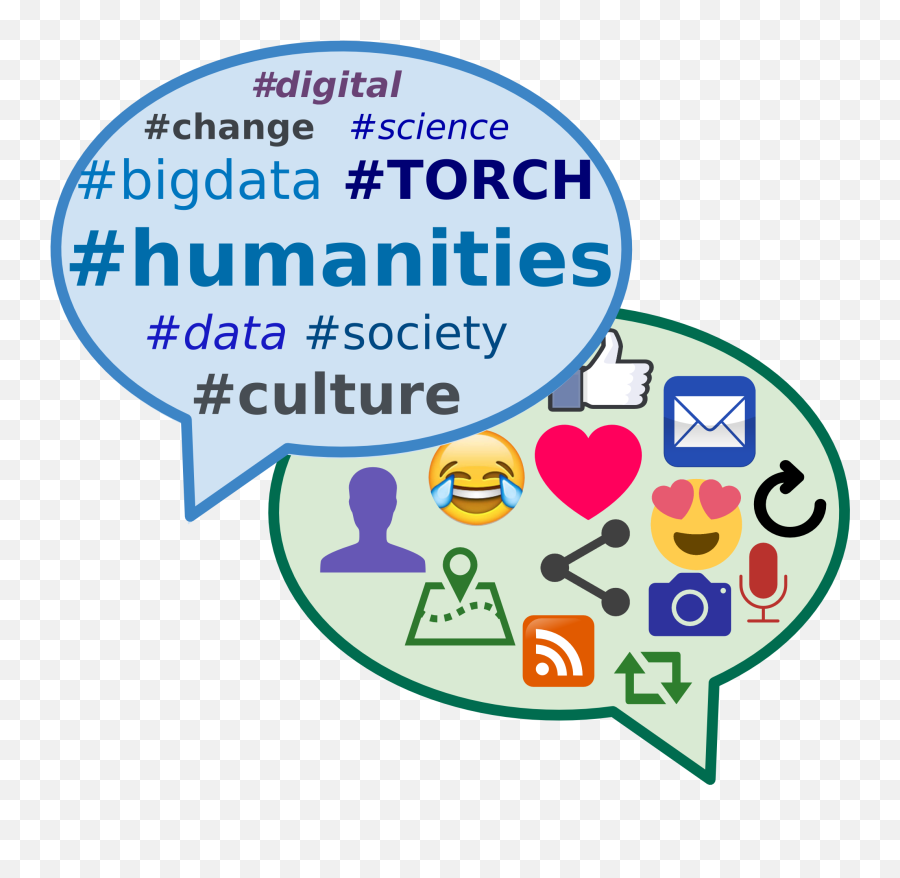 Social Humanities - Sharing Emoji,Torch Logo