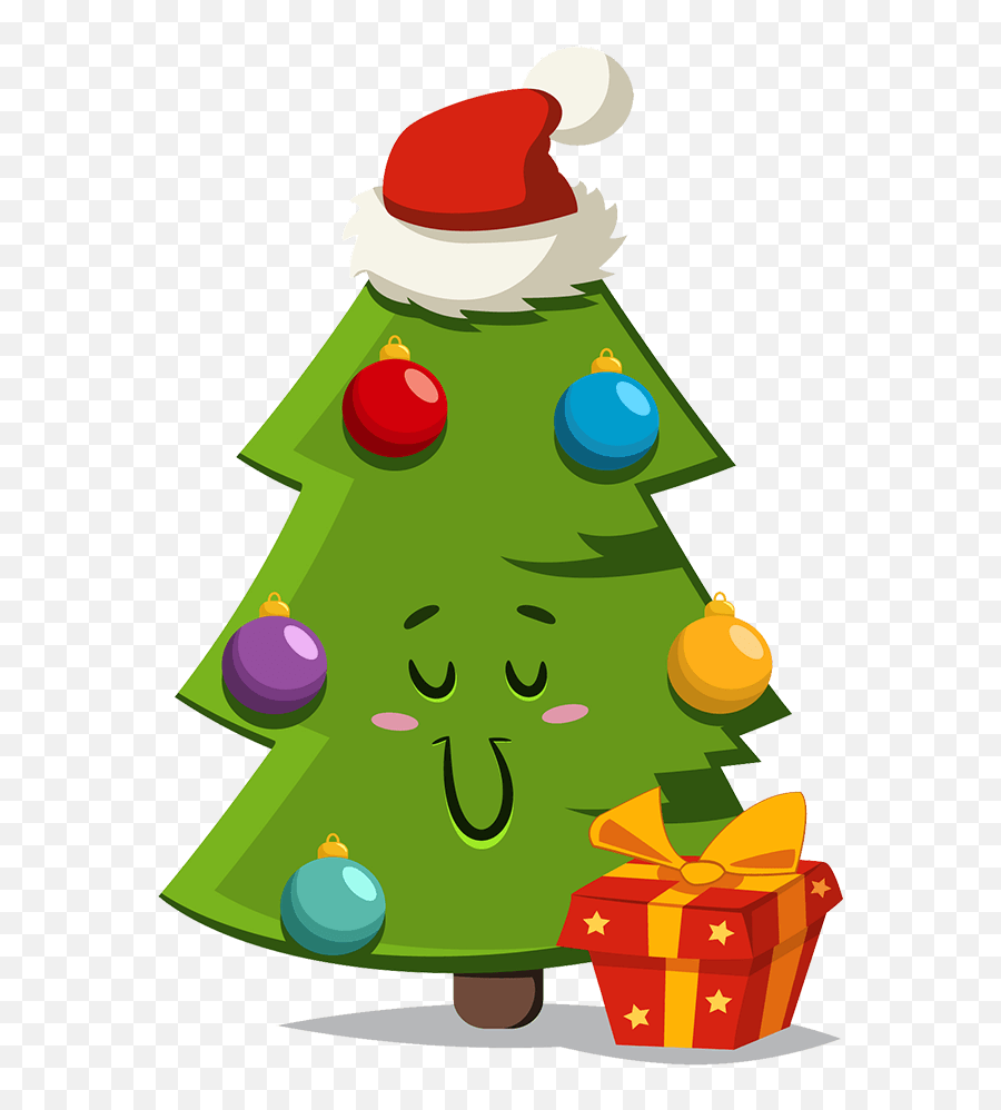 Free U0026 Cute Christmas Tree Clipart For Your Holiday - Christmas Tree With Face Clip Art Emoji,Christmas Trees Clipart