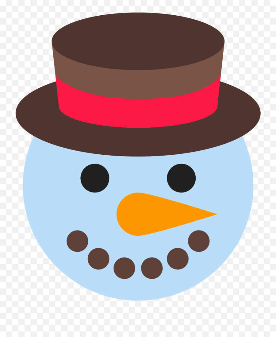Face Clipart Snowman Face Snowman - Transparent Snowman Face Png Emoji,Snowman Face Clipart