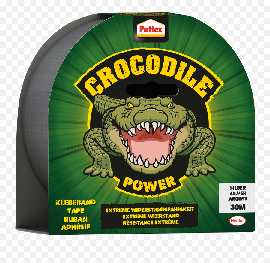Pattex Power Tape Adventure Crocodile 30 M Silver - Fang Emoji,Crocodile Logo