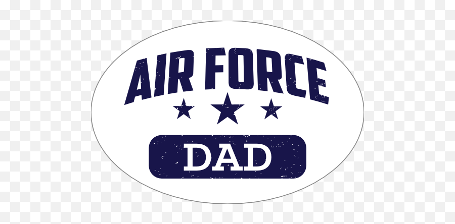 Us Air Force Dad Oval Sticker - Language Emoji,Us Air Force Logo