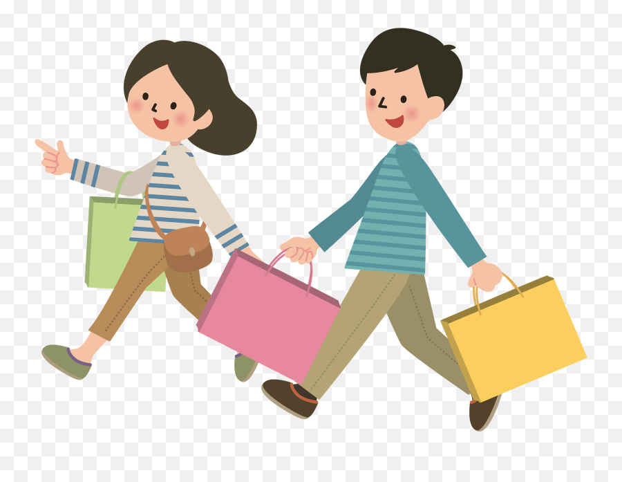 Shopping Couple Clipart - Couples Shopping Background Png Emoji,Shopping Clipart
