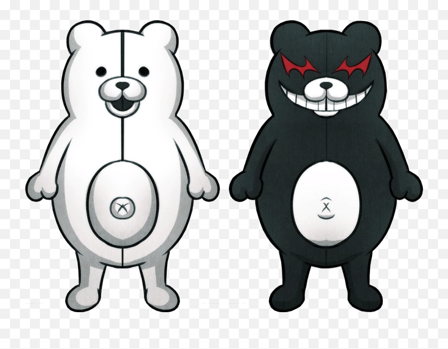 Cursed Monokuma Transparent Png Image - Monokuma Separated Emoji,Monokuma Transparent
