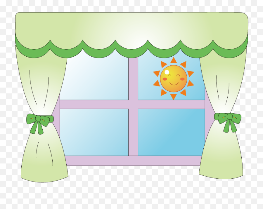 Svg Freeuse Download Window Curtain - Window With Curtain Clipart Png Emoji,Curtains Clipart
