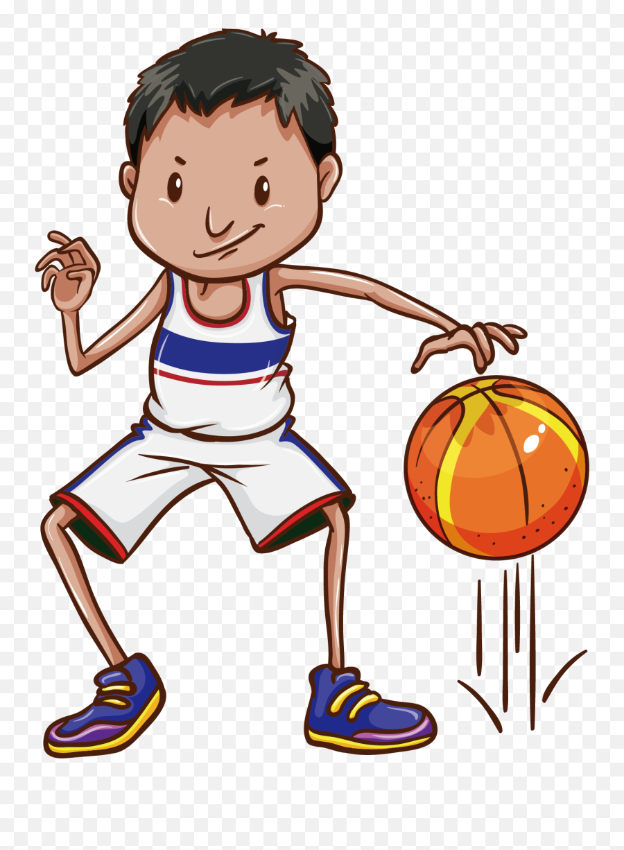 Library Of Boys Basketball Jpg Freeuse Download Png Files - Clip Art Dribbling Basketball Emoji,Basketball Clipart Black And White