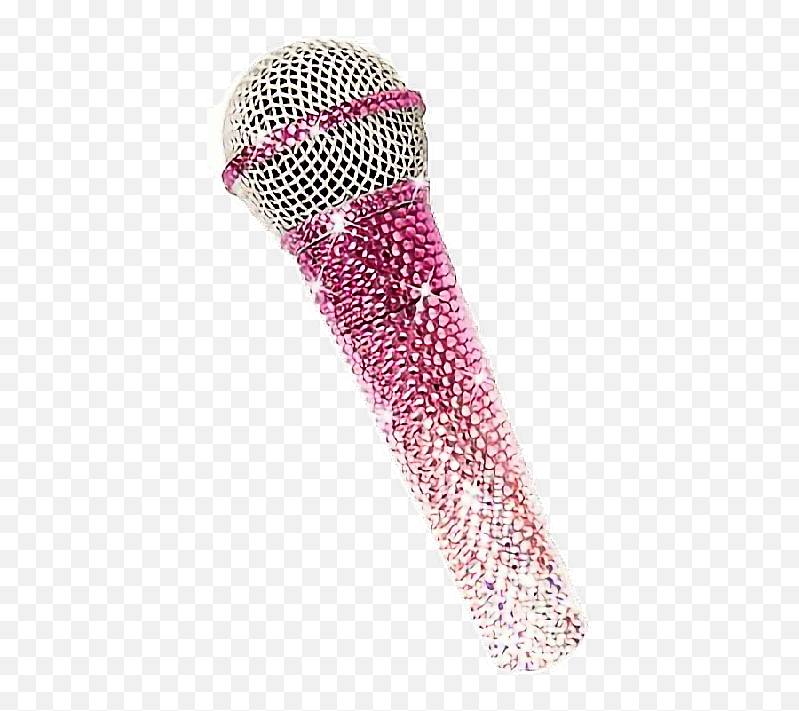 Ftestickers - Pink Sparkly Microphone Emoji,Microphone Transparent