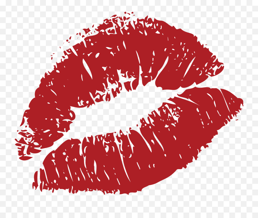Fun And Decorative Red Lips Graphic - Lips Red Lipstick Png Emoji,Lipstick Png