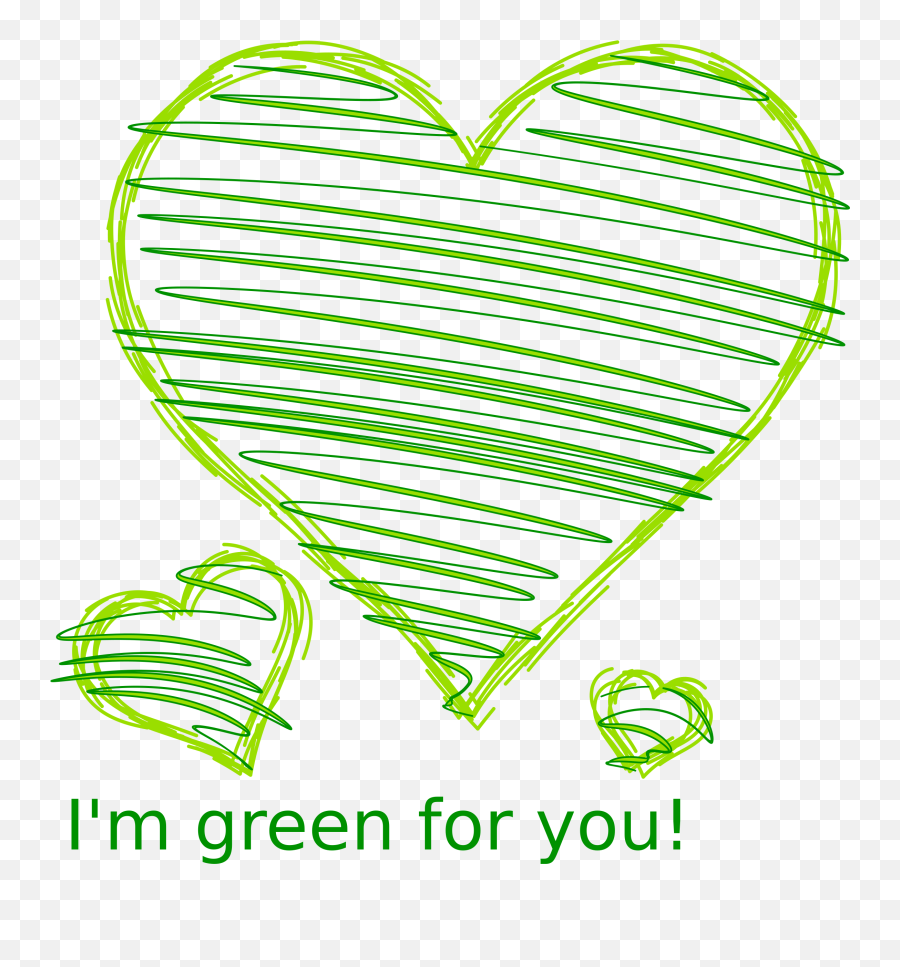 A Cute Quot I Love You - Heart Green Heart Sketch Png Emoji,I Love You Clipart