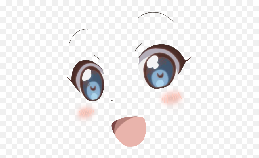 Looking For Some Transparent Anime Faces Like Pic Related To - Girly Emoji,Yaranaika Face Transparent