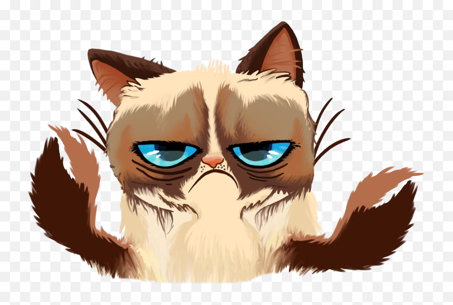 Grumpy Cat Face Png Image - Grumpy Cat Vector Png Emoji,Cat Face Png