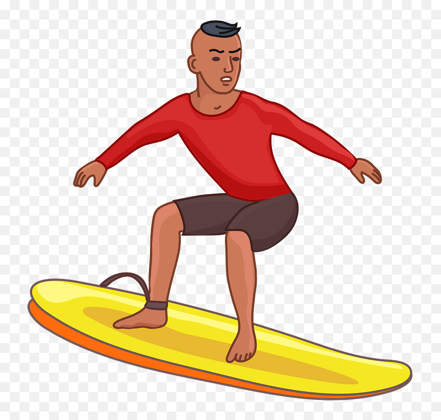 Surfer Clipart - Surfer Clipart Png Emoji,Surfboard Png