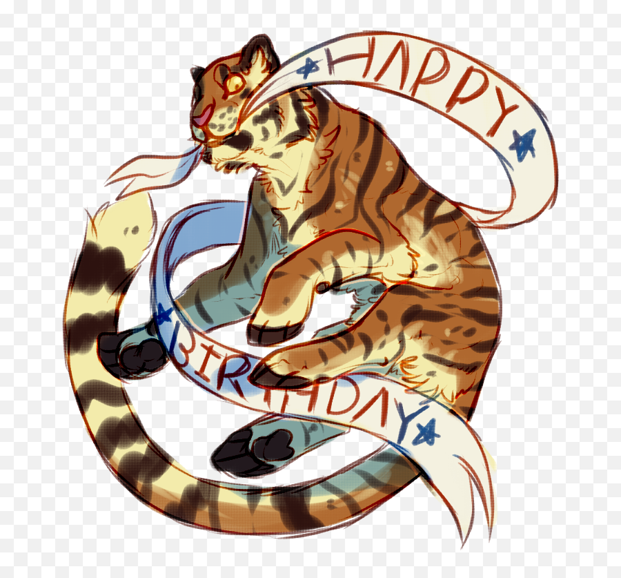 Clipart Tiger Birthday - Happy Birthday Tiger Png Emoji,Daniel Tiger Clipart