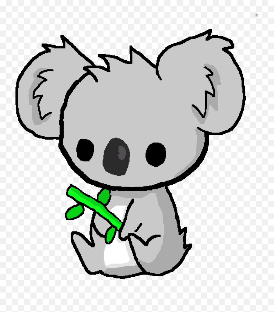 Cute Koala Drawing Easy Clipart - Kawaii Cute Cartoon Koala Emoji,Easy Clipart