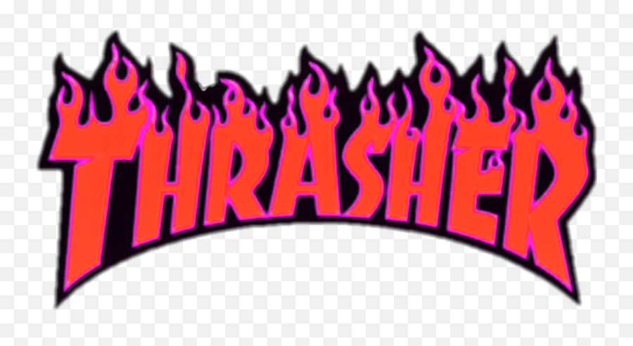Trasher Logo Grunge Sticker - Thrasher Flame Emoji,Grunge Logo