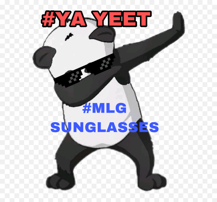Yeet Mlg Sunglasses Sticker By Demi - Panda Diagram Emoji,Mlg Sunglasses Transparent
