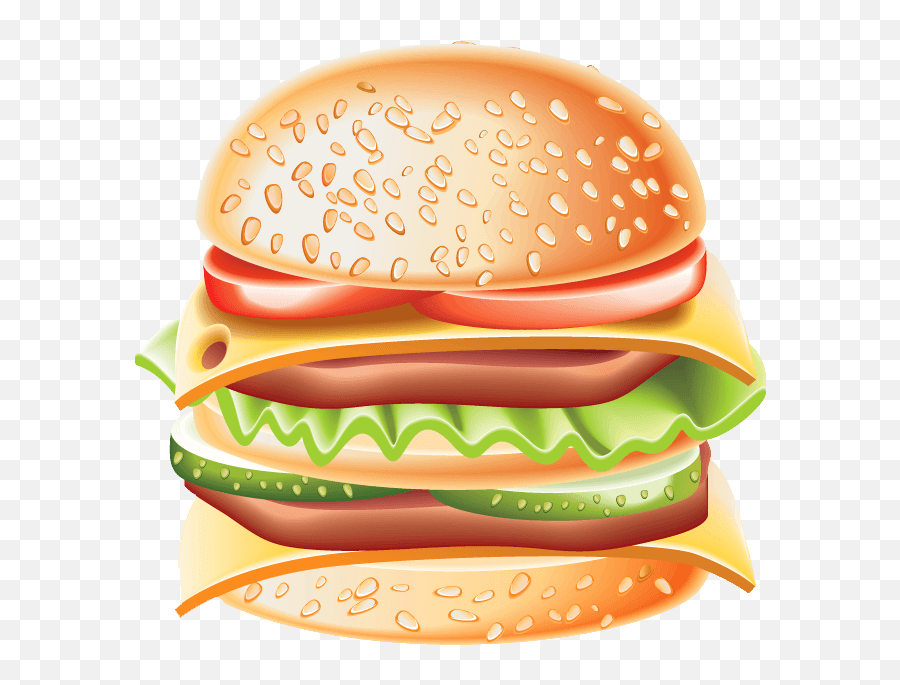 Download Hd Big Hamburger Png Clipart - Big Burger Clipart Emoji,Hamburger Transparent Background