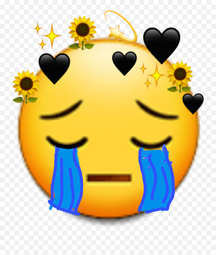 Emoji Tristesse - Transparent Yellow Flowers Emoji Png,Sad Cowboy Emoji Transparent