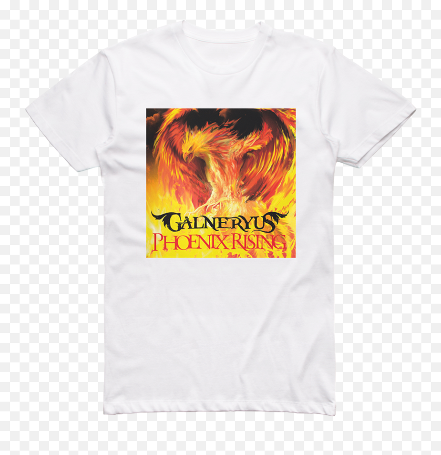Galneryus Phoenix Rising Album Cover T - Shirt White U2013 Album Emoji,Phoenix Rising Logo