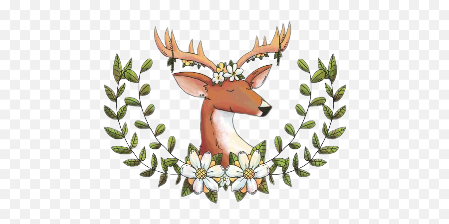 Download Hd Picture Royalty Free Stock Antlers With Flowers Emoji,Christmas Antlers Png