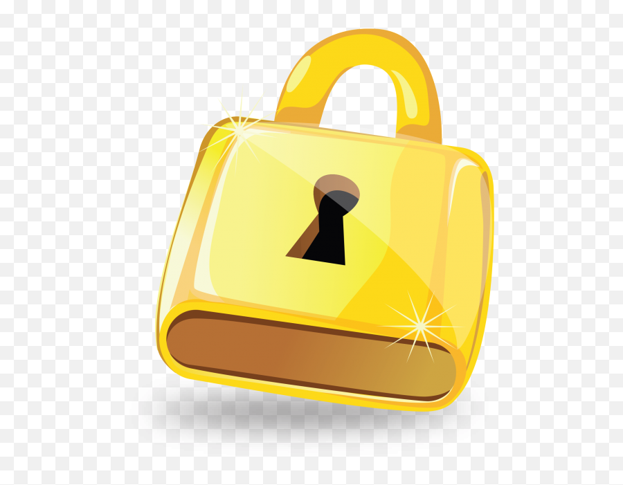 Transparent Gold Lock Clipart - Top Handle Handbag Emoji,Lock Clipart