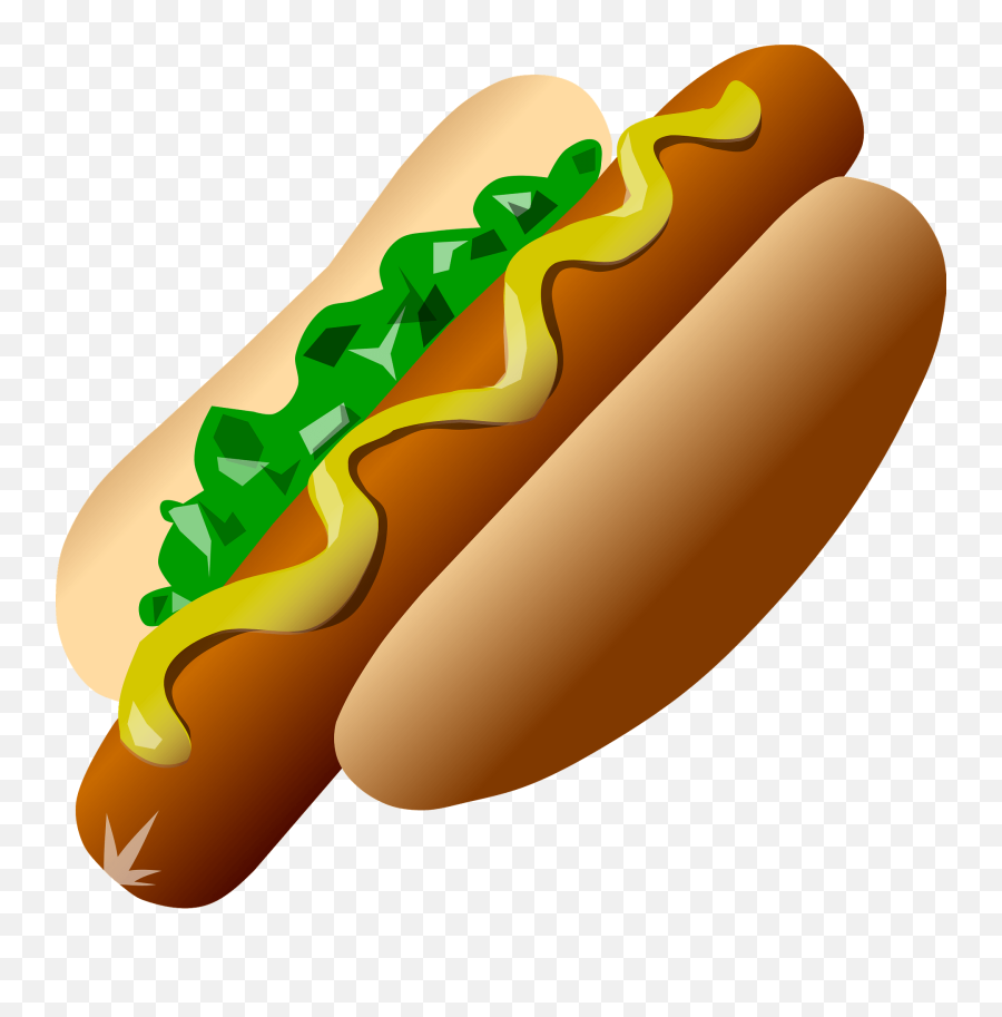 Hot Dog Clip Art At Clker - Clipart Food No Background Emoji,Hot Dog Clipart