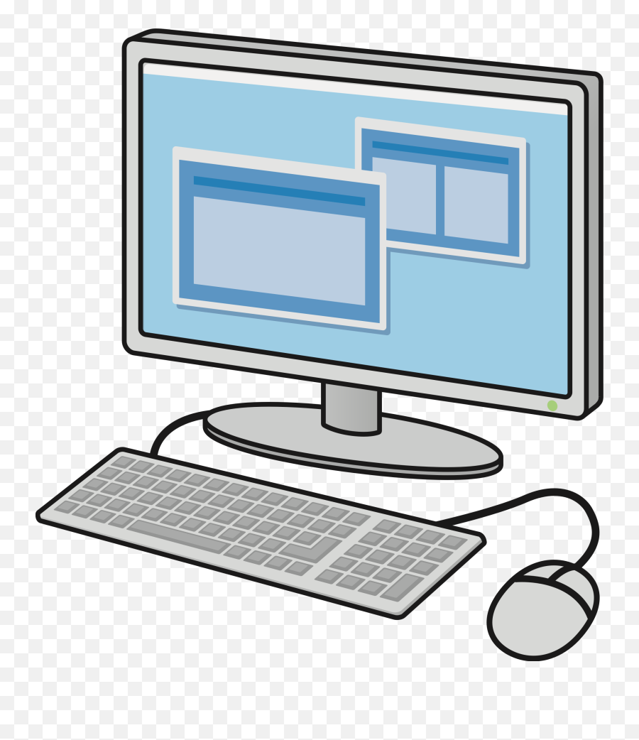 Computer Monitorcomputerarea Png Clipart - Royalty Free Computer Clip Art Emoji,Keyboard Clipart