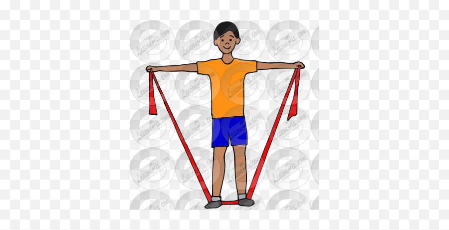 Resistance Band Picture For Classroom Therapy Use - Great For Running Emoji,Band Clipart