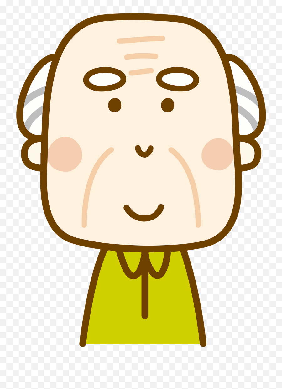 Old Man Clipart - Old Person Cute Cartoon Emoji,Old Man Clipart