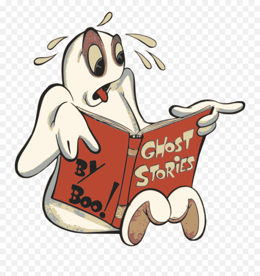 Ghost Reading Book Clipart Free Svg - Halloween Reading Emoji,Book Clipart