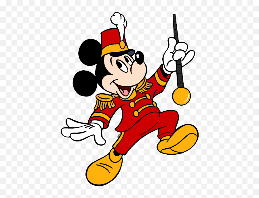 Mickey Mouse Clip Art 3 - Drum Major Mickey Mouse Emoji,Parade Clipart
