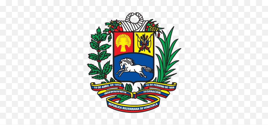Download Coat Of Arms Of Venezuela Logos Vector Eps Ai - Transparent Venezuela Coat Of Arms Emoji,Venezuela Flag Png