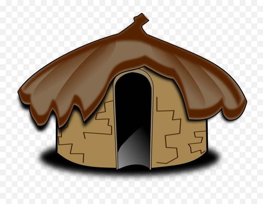 Download Hd Oca House Hut Mud Clip Art - Stone Age House Cartoon Emoji,Mud Clipart