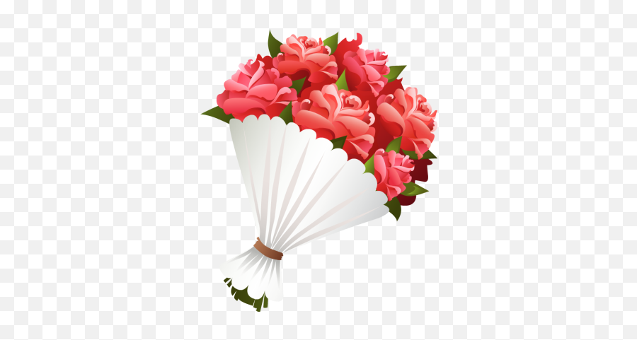 Pink Rose Clipart Flower Bouquet Pencil - Bouquet Of Flowers Png Cartoon Emoji,Flower Bouquet Clipart