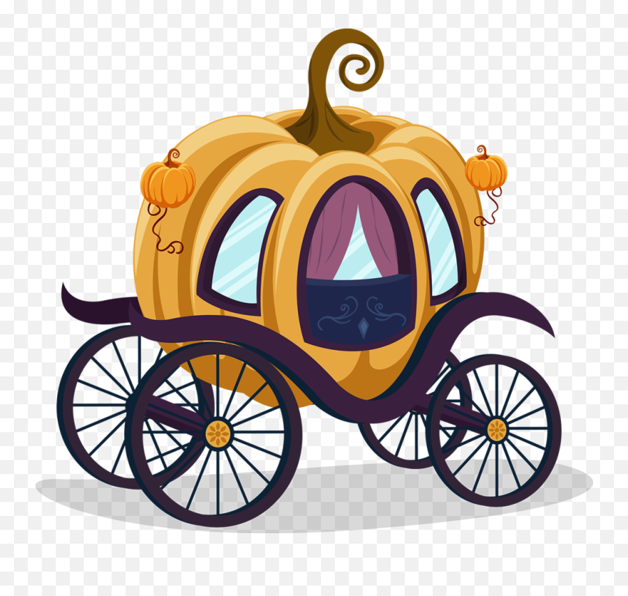 Cinderella Carriage Pumpkin Cartoon Clip Art - Cartoon Pumpkin Carriage Png Emoji,Coach Clipart