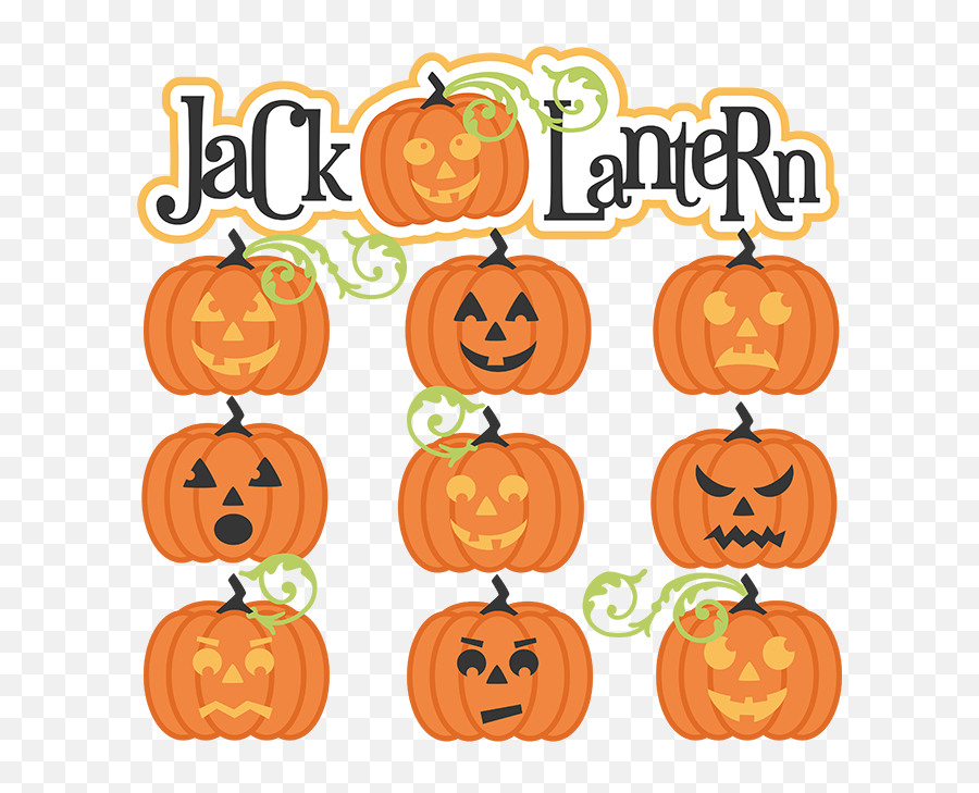 Cute Halloween Jack O Lantern Clipart - Happy Cute Halloween Pumpkin Clipart Emoji,Jack O Lantern Clipart
