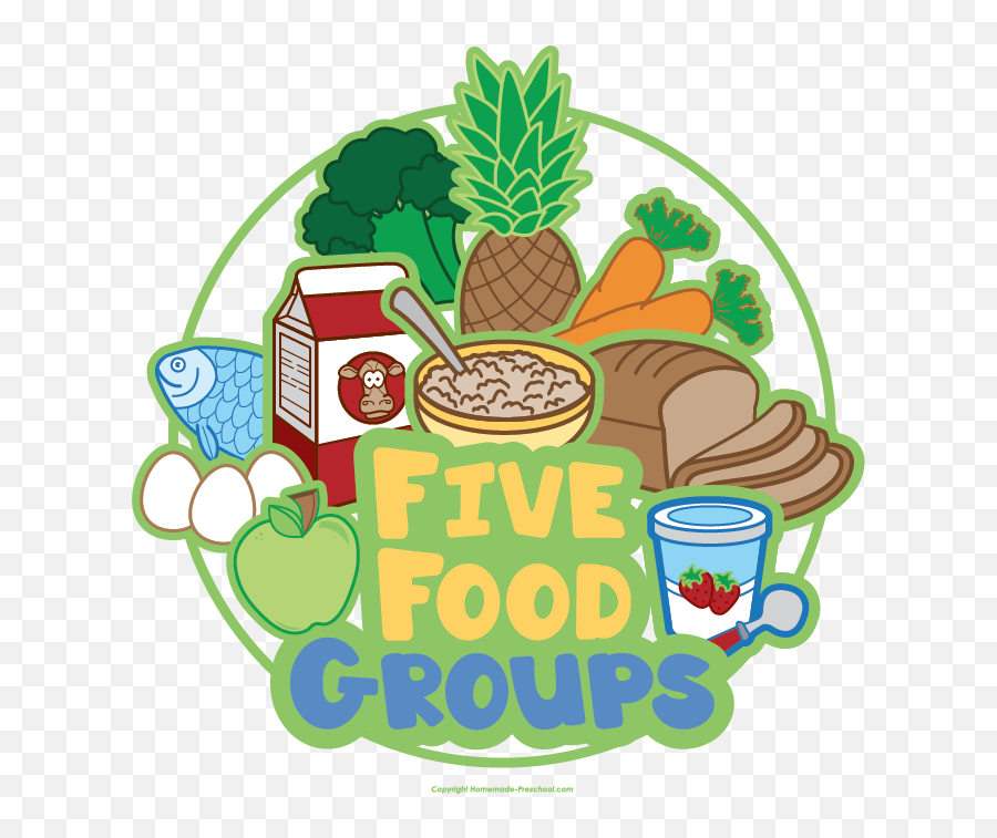 Free Food Groups Clipart - Cartoon 5 Food Groups Emoji,Clipart - Food