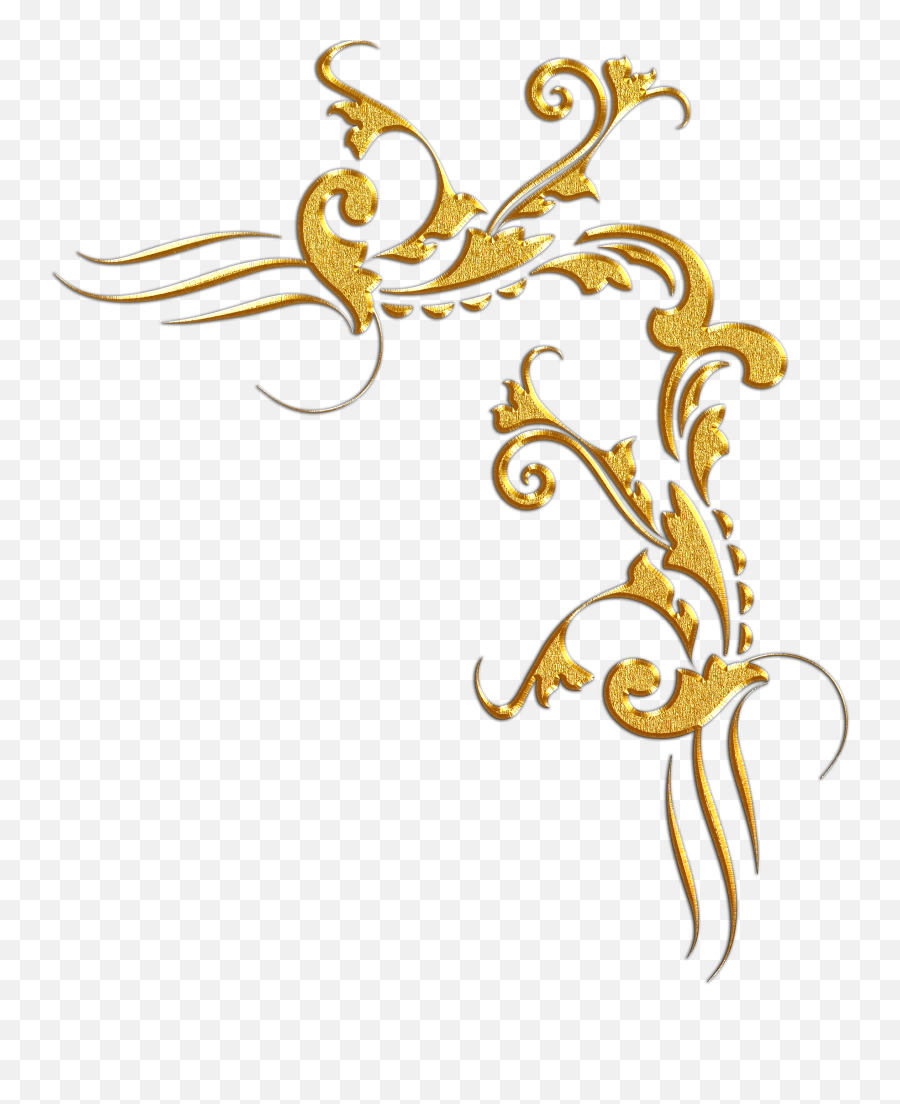 Golden Border Design - Gold Border Transparent Emoji,Gold Border Transparent