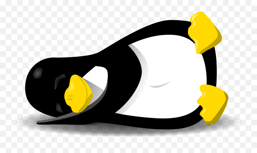 Penguin Linux Sleeping Drawing Free Image - Sleeping Tux Emoji,Sleeping Clipart