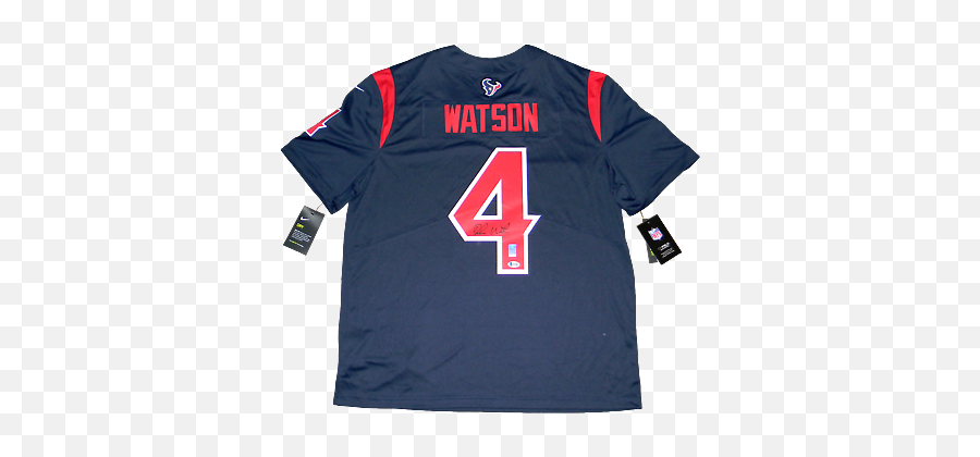 Deshaun Watson Signed Houston Texans 4 Color Rush Nike - Short Sleeve Emoji,Houston Texans Logo