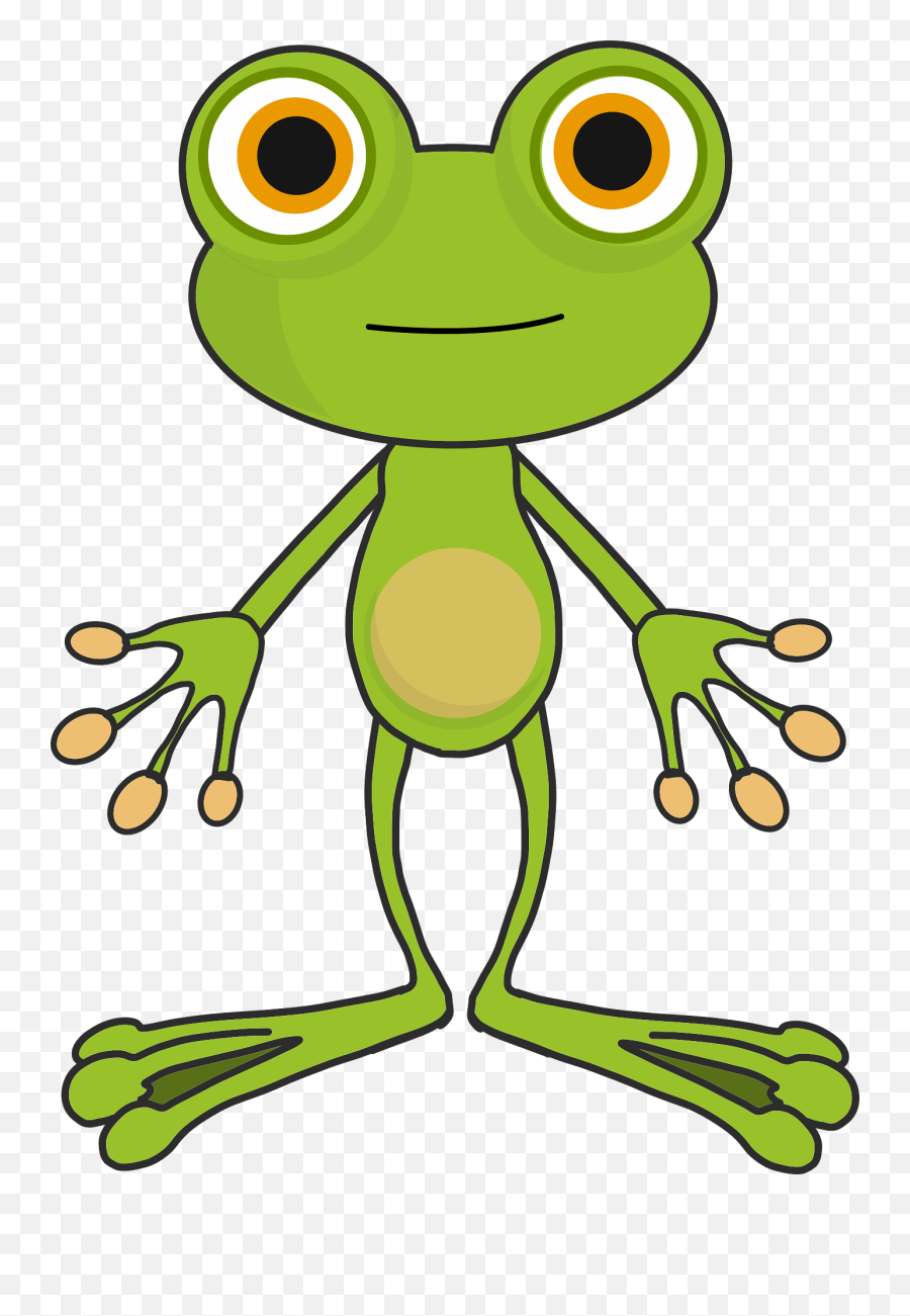Frog Cartoon Toad Character Cute - Cartoon Frog Png Frog Cartoon Png Transparent Emoji,Frog Clipart
