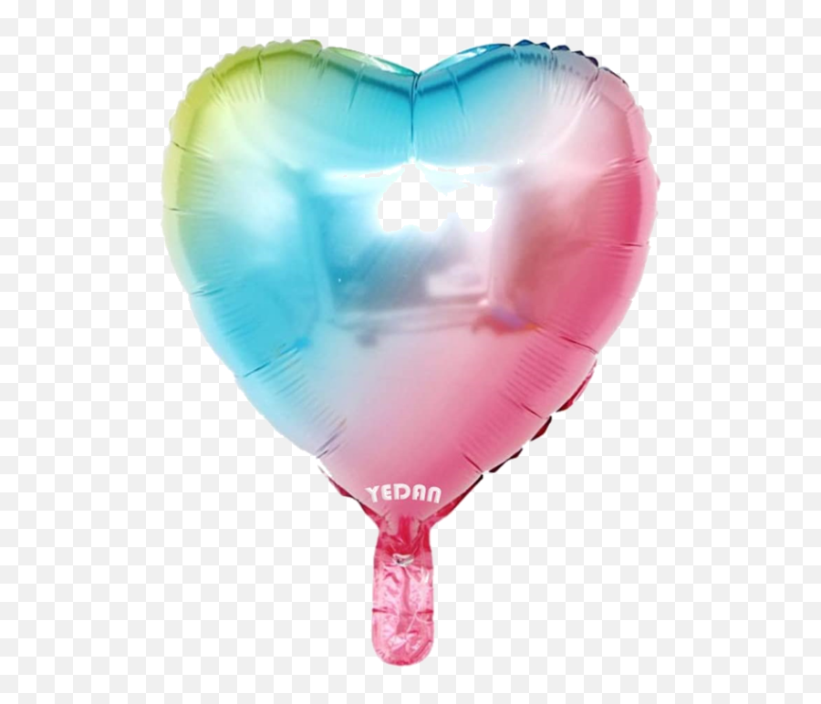 Pink Blue U0026 Gold Rainbow Heart Balloon 18 My Site Emoji,Rainbow Heart Transparent